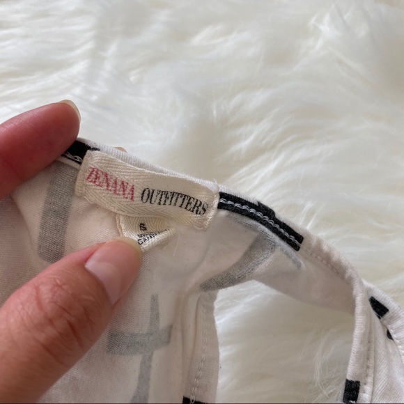 Cross Design Black and White Bodysuit - Picture 2 of 4